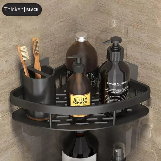 No-Drill Bathroom Corner Shelf: Stylish and Practical Shower Storage Solution -