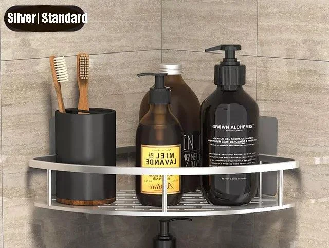 No-Drill Bathroom Corner Shelf: Stylish and Practical Shower Storage Solution -