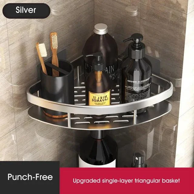 No-Drill Bathroom Corner Shelf: Stylish and Practical Shower Storage Solution -
