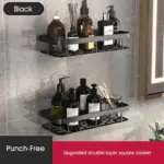 No Drill Bathroom Corner Shelf Stylish and Practical Shower Storage Solution