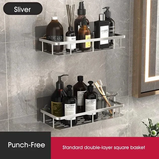 No-Drill Bathroom Corner Shelf: Stylish and Practical Shower Storage Solution -