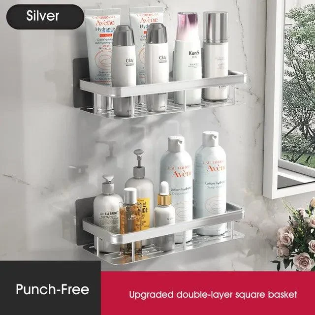 No-Drill Bathroom Corner Shelf: Stylish and Practical Shower Storage Solution -