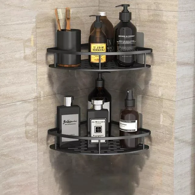 No-Drill Bathroom Corner Shelf: Stylish and Practical Shower Storage Solution -