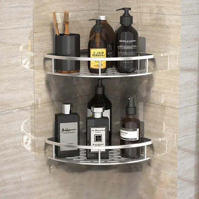 No-Drill Bathroom Corner Shelf: Stylish and Practical Shower Storage Solution -