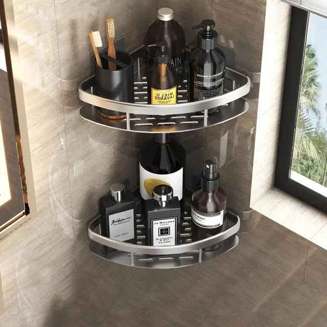 No-Drill Bathroom Corner Shelf: Stylish and Practical Shower Storage Solution -