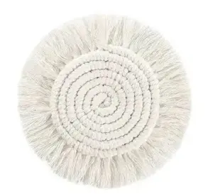 Non-Slip Round Cotton Coaster Set
