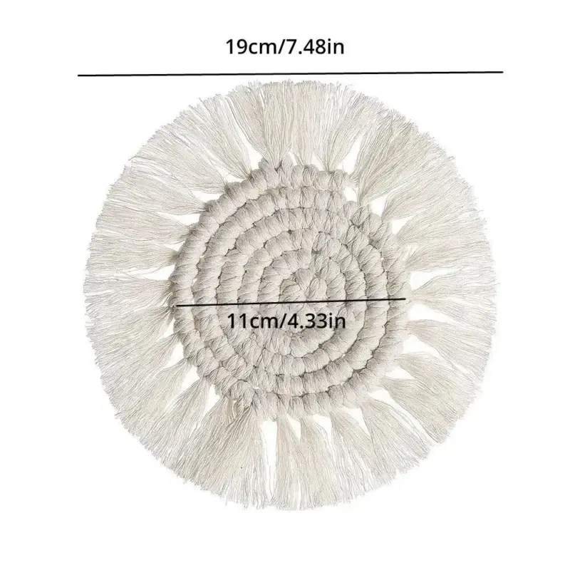 Non SlipRoundCottonCoasterSet Homeko5
