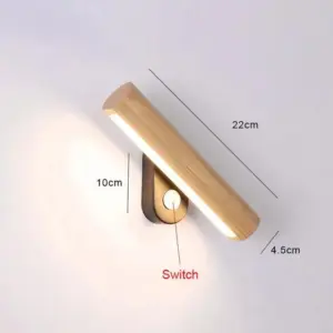 WoodGlow - LED Bedroom Wall Lamp Made of Wood