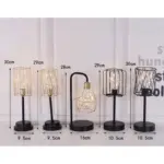 Nordic 3D Geometric Iron Art LED Table Lamp Bedroom Bedside Reading Lamp Night Light Metal Industrial 618ca6c9 7720 4299 bbc2 562581b99209