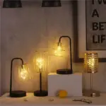 Nordic 3D Geometric Iron Art LED Table Lamp Bedroom Bedside Reading Lamp Night Light Metal Industrial f143f100 1542 427f 9981 657b3ee5d42f