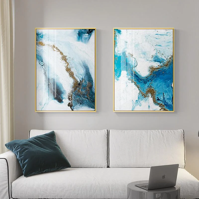 Nordic Abstract Color Spalsh Blue Golden Canvas Painting Poster And Print Unique Decor Wall Art Pictures 159d581c Bee0 4d4b 8493 8a2f27860eaf
