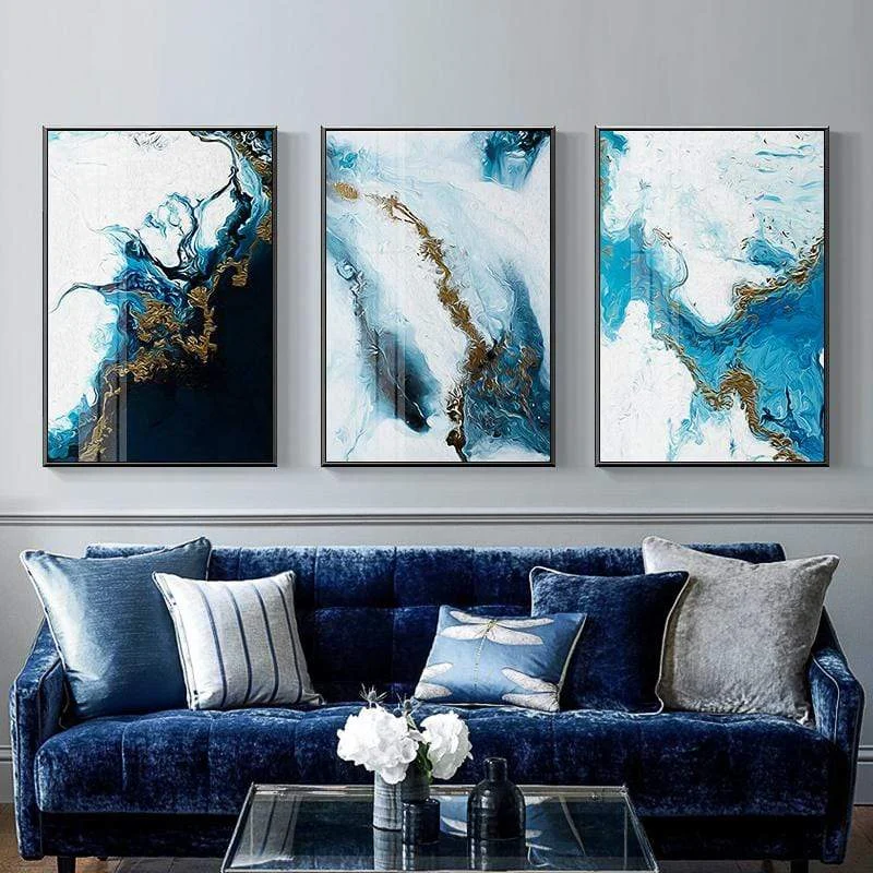 Nordic Abstract Color Spalsh Blue Golden Canvas Painting Poster And Print Unique Decor Wall Art Pictures 8b4b41e5 219d 4436 8237 85f40c4cb004