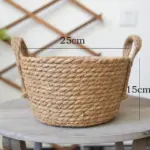 Nordic Art Rattan Flower Basket Decoration Plant Potted Living Room Flower Arrangement Container Household Debris Storage 722740f4 1bed 4cd8 a621 2dbe0ca7cc00
