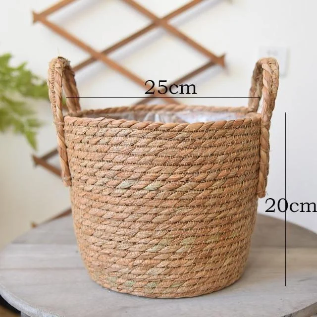 Nordic Art Rattan Flower Basket Decoration Plant Potted Living Room Flower Arrangement Container Household Debris Storage 75a4122e C6e2 4b27 88cd E4f9d10b9d55