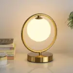 Nordic Brass Ring Glass Ball Table Lamp Modern Led Bedroom Living Room Hotel Home Decor Desk d96692f6 e892 4d38 ad8f 6ee082fbc518