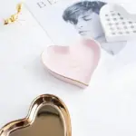 Nordic Ceramic Love shape Jewelry Dish Plates Rings Round Snack Candy Heart shaped Storage Tray Snack b4059f9a 366b 4ab6 9a0a a7b9fb360ab6