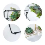Nordic Ceramic Swing Succulents Flower Pot Wrought Iron Swing Desktop Ceramic Plant Pot Iron Frame Set 82ca1734 b99f 45e7 ac1a c02a58849aca