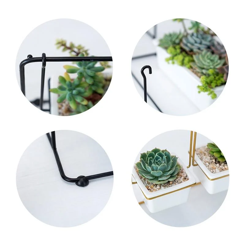 Nordic Ceramic Swing Succulents Flower Pot Wrought Iron Swing Desktop Ceramic Plant Pot Iron Frame Set 82ca1734 B99f 45e7 Ac1a C02a58849aca