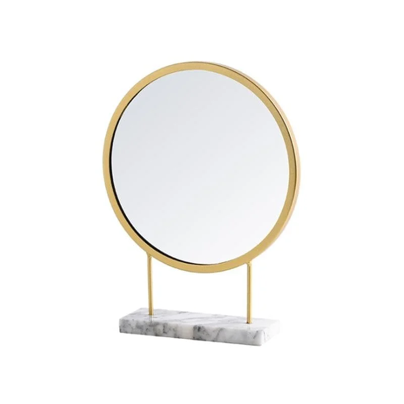 Nordic Creative Mirror Round Gold Marble Base Desktop Make Up Modern Home Decoration Accessories Christmas Decorations 2d9efdd7 5dd7 440f B097 7855ca1fa58d