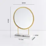 Nordic Creative Mirror Round Gold Marble Base Desktop Make Up Modern Home Decoration Accessories Christmas Decorations 44adae82 e116 4f3d a8a8 f573d0b106c6