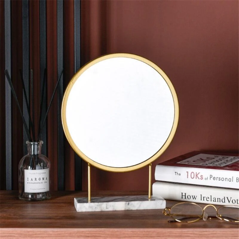 Nordic Creative Mirror Round Gold Marble Base Desktop Make Up Modern Home Decoration Accessories Christmas Decorations 5a412ae1 26c5 4866 B1e7 Bf2bd89ce0f6