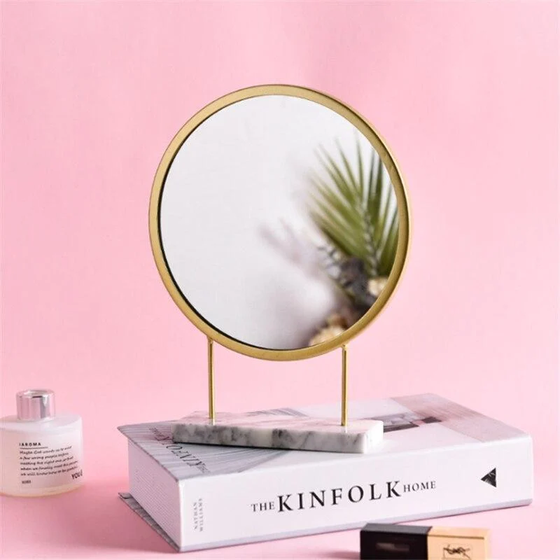 Nordic Creative Mirror Round Gold Marble Base Desktop Make Up Modern Home Decoration Accessories Christmas Decorations 6d3c22fb 6ca1 4500 8f13 C8b11bde1ae3