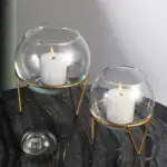 Nordic Home Decor Round Glass Vase Fish Tank Transparent Hydroponics Candlestick Living Room Decor Flower Vases 16302064 acbe 4507 816b 6633716c5dde