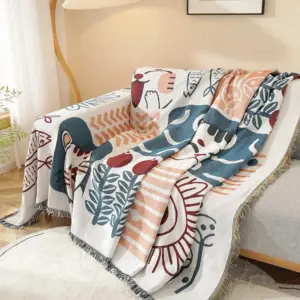 Nordic-Inspired Tasseled Blanket
