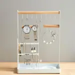Nordic Jewelry Storage Rack Desktop Bracelets Shelf Stud Earrings Ring Organizer Box Multifunction Watch Necklace Display 105a75fc a6d3 44d6 98ab ff5252c11287