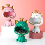 Nordic Light Luxury Resin Fortune Cat Decoration 18 5 16 5 27cm Living Room Entrance Key 3a00840b 0d60 44c5 a386 dfd4b630e8ed