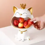 Nordic Light Luxury Resin Fortune Cat Decoration 18 5 16 5 27cm Living Room Entrance Key 7673560b 1401 4750 9526 f2343f347602