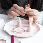 Nordic Marble Gold Ceramic Dish Plate Ring Holder Jewelry Storage Tray Display Stand Makeup Organizer 6210117a f5e9 45a0 b5c6 04a1249d8224