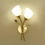 Nordic Moderne Ijzeren Wandlampen Led Slaapkamer Bed Lamp Leren Gang Kamer Indoor Wandlampen Glazen Bal Decor