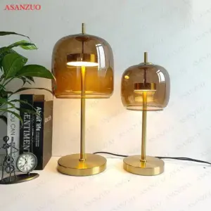 Nordic Table Lamp - LED Lighting - Smoky Gray Glass - Woonsupply - Warm White/Cold White Light - Mood Lighting