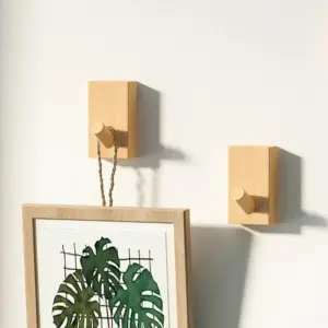 Wall Hook - Oak Wood - Modern Style - Living Room - Attractive & Durable - 8x4 cm