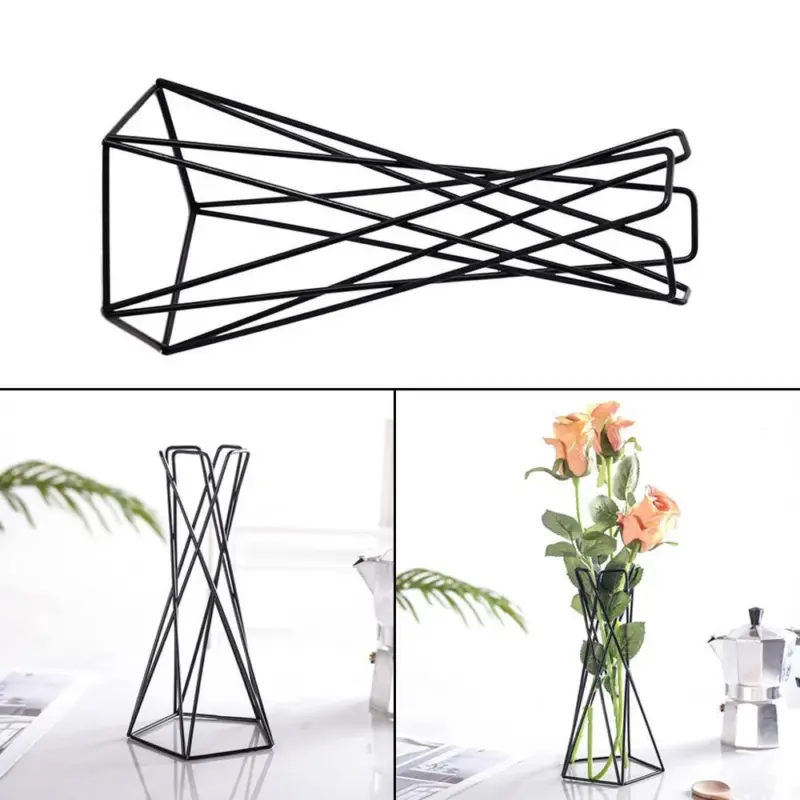 Nordic Style Air Plant Holder Metal Flower Pots Stand Geometric Iron Tillandsia Holder Table Home Garden c87aedc6 c3e2 456a 9d27 9fa37dd402d7