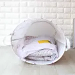 Nordic Style Laundry Basket Foldable Washing Clothes Storage Baskets Large Capacity Cotton Linen Marbling Organizer 40X50CM 63d4c736 f6ed 4fb8 baeb 998d0d7b1fd2