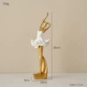 Nordic-Style Ballet Dancer Desktop Decor