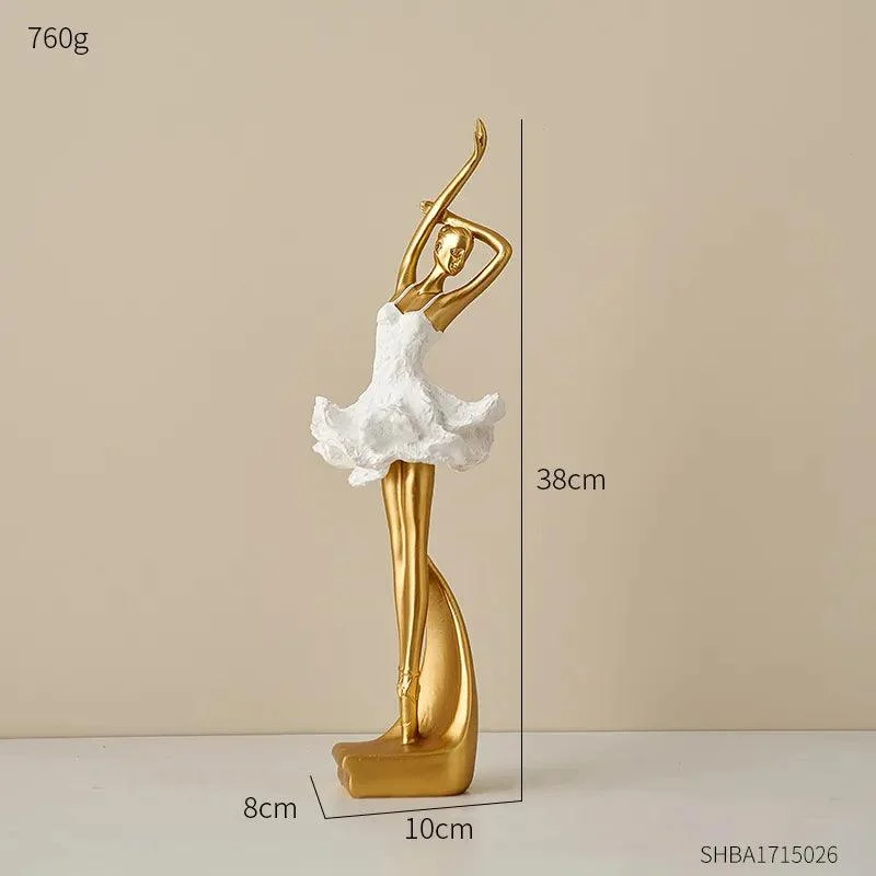 Nordic-Style Ballet Dancer Desktop Decor -