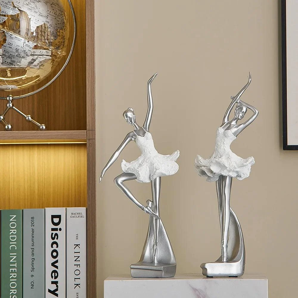 Nordic-Style Ballet Dancer Desktop Decor -