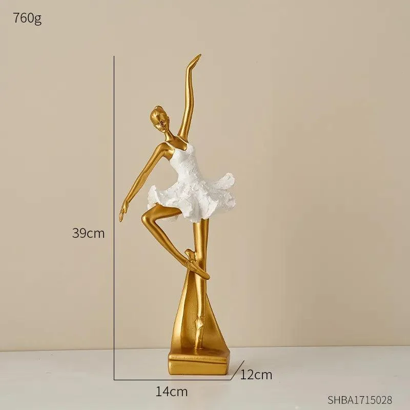Nordic-Style Ballet Dancer Desktop Decor -