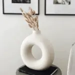 Nordic Vase Circular Hollow Ceramic Donuts Flower Pot Home Living Room Decoration Accessories Interior Office Desktop cd42b0c9 997b 4de3 bb89 c64051706289