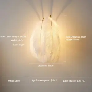 QuillShine - Feather Wall Lamp
