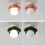 Nordic flower ceiling lamp corridor balcony light cream style led lights for room entrance ceiling lights 488b6aa8 83db 41a2 b660 ba4ae58ff6b5