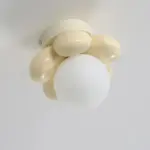 Nordic flower ceiling lamp corridor balcony light cream style led lights for room entrance ceiling lights 51b7641e 0570 4d33 8581 542976518c6f