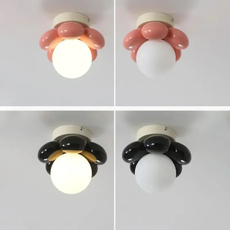 Nordic flower ceiling lamp corridor balcony light cream style led lights for room entrance ceiling lights e0e4354e a982 47cb a44d b2c3c3d72832