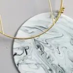 Nordic light luxury marble marble ceramic tray fruit plate dessert plate storage tray with gold plated be3c95b1 ac2c 47d4 835f 4cde56664cc4
