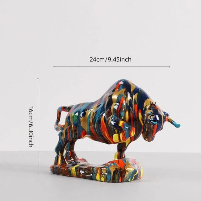 Nordic Art Bull Figurine - Homeko