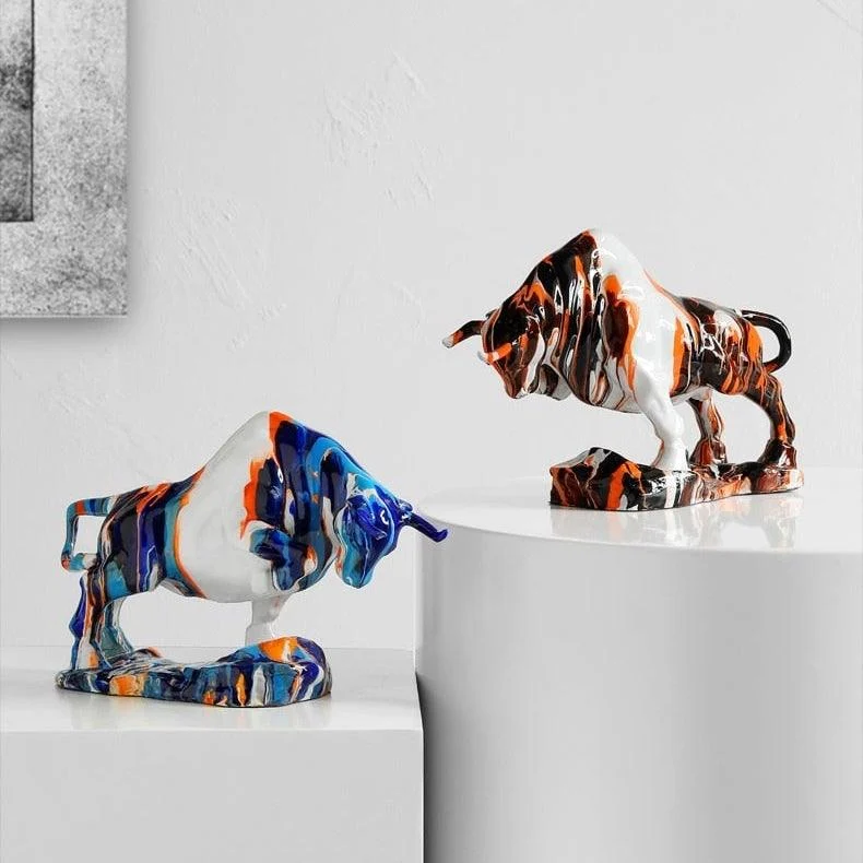 Nordic Art Bull Figurine - Homeko