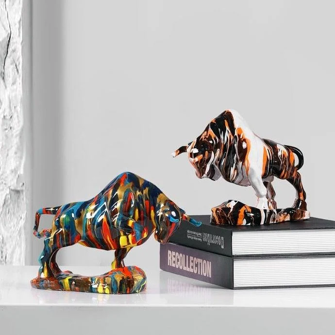 Nordic Art Bull Figurine - Homeko